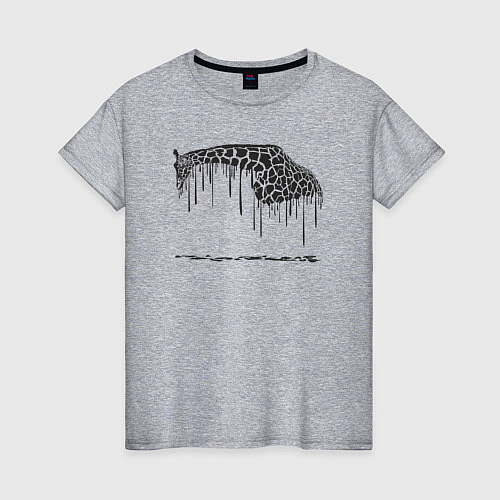 Женская футболка Чернильный жираф / Меланж – фото 1