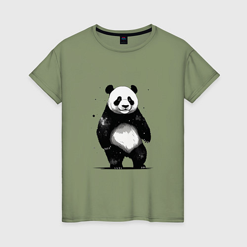 Женская футболка Панда стоит / Авокадо – фото 1
