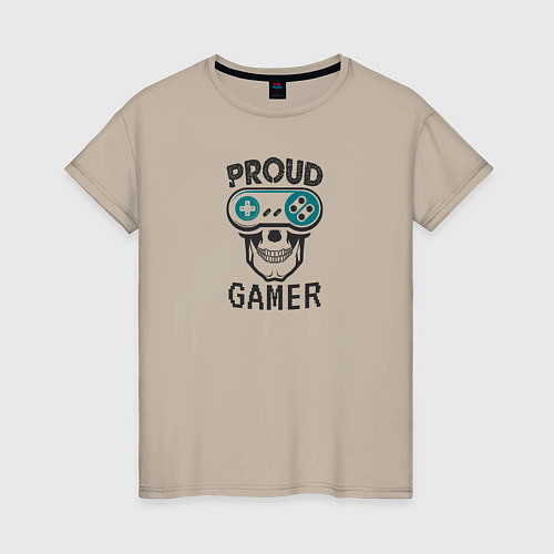 Женская футболка Proud Gamer / Миндальный – фото 1