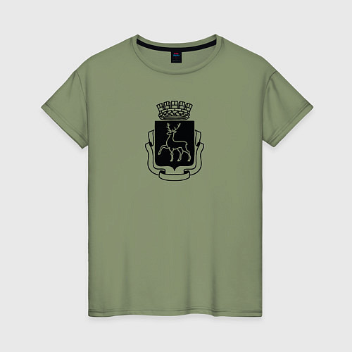 Женская футболка Герб Нижнего Новгорода / Авокадо – фото 1