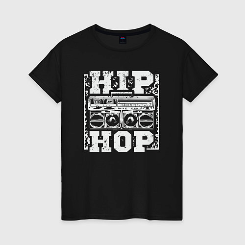 Женская футболка Hip hop life / Черный – фото 1