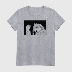 Женская футболка Пауэр аниме человек бензопила