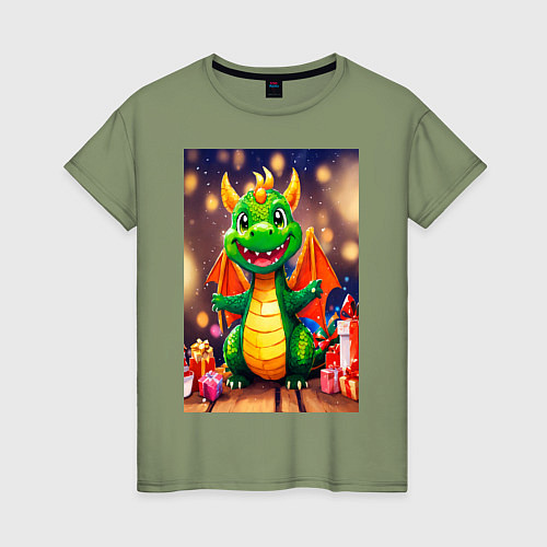 Женская футболка Милый дракон / Авокадо – фото 1
