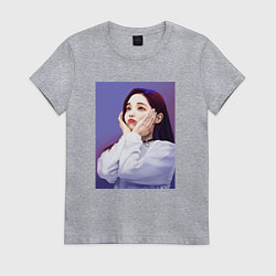 Футболка хлопковая женская Yeonwoo Momaland, цвет: меланж