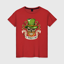 Футболка хлопковая женская St Patrick day, цвет: красный