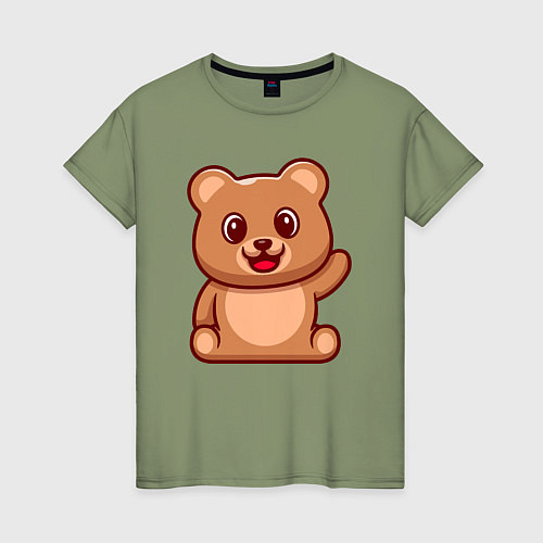 Женская футболка Привет от медвежонка / Авокадо – фото 1