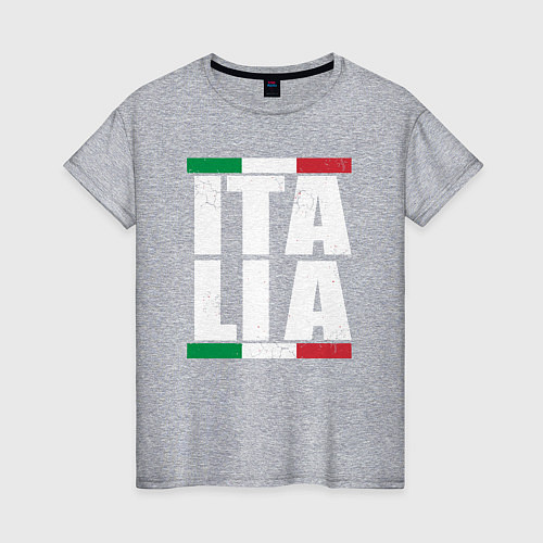 Женская футболка Italia / Меланж – фото 1