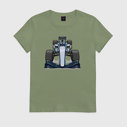 Футболка хлопковая женская Formula 1 Martini, цвет: авокадо