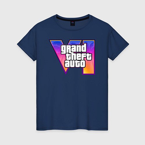 Женская футболка GTA 6 art / Тёмно-синий – фото 1