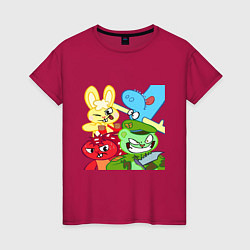 Женская футболка Four happy tree friends