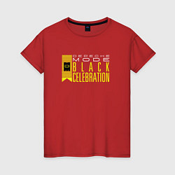 Футболка хлопковая женская Depeche Mode - Black Celebration tour logo, цвет: красный