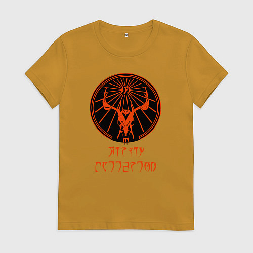 Женская футболка Хирсин / Горчичный – фото 1