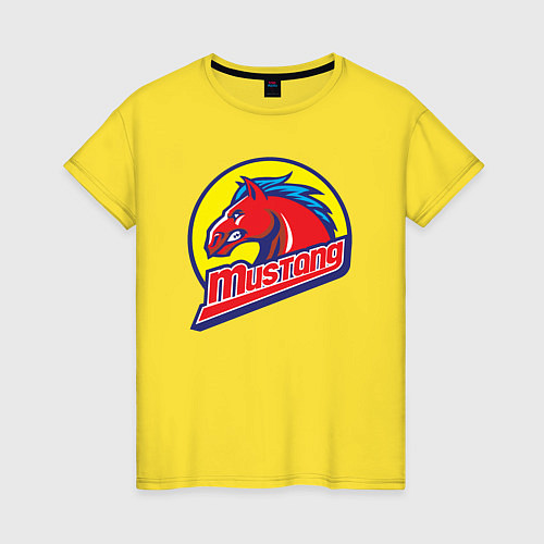 Женская футболка Mustang horse / Желтый – фото 1