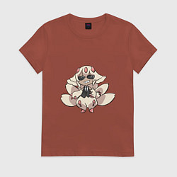 Футболка хлопковая женская Крутая Фапута, цвет: кирпичный