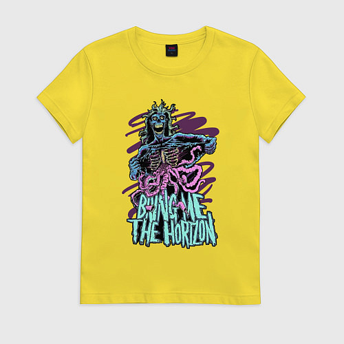 Женская футболка Bring Me the Horizon - Zombie / Желтый – фото 1