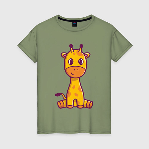 Женская футболка Добрый жирафик / Авокадо – фото 1