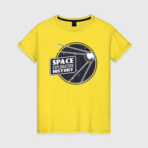 Женская футболка История исследования космоса / Желтый – фото 1