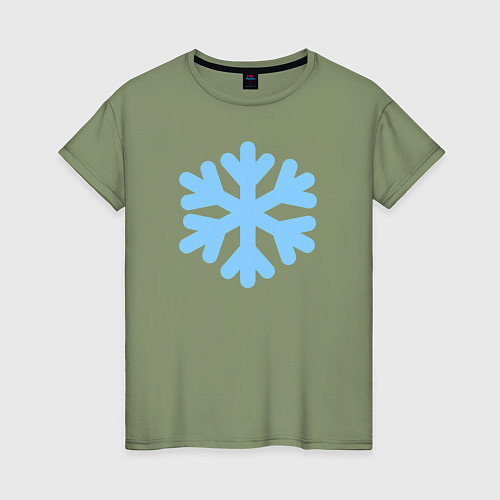 Женская футболка Голубая снежинка / Авокадо – фото 1