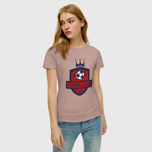 Женская футболка Футзальный клуб / Пыльно-розовый – фото 3
