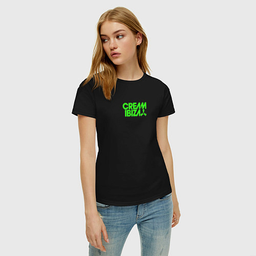 Женская футболка Cream Ibiza / Черный – фото 3