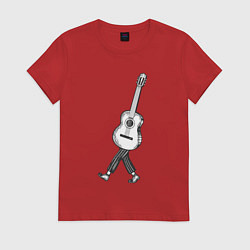 Женская футболка Человек гитара