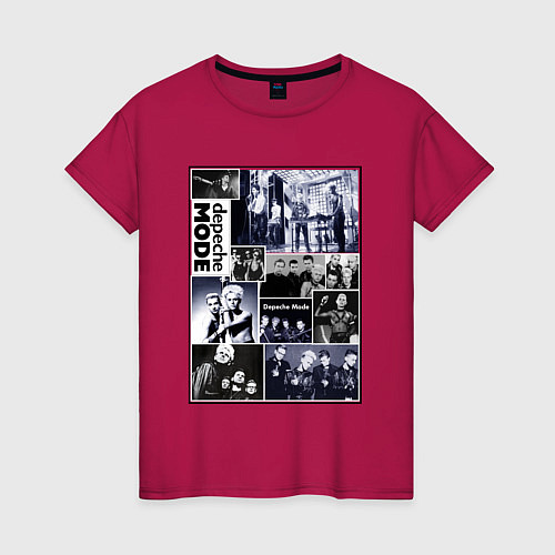 Женская футболка Depeche Mode - Collage / Маджента – фото 1