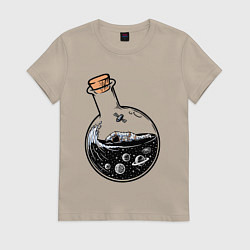 Женская футболка Космос в колбе