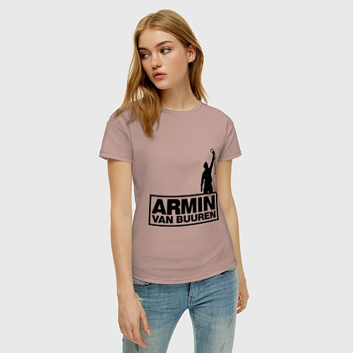 Женская футболка Armin van buuren / Пыльно-розовый – фото 3
