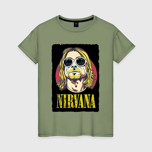 Женская футболка Kurt в очках / Авокадо – фото 1