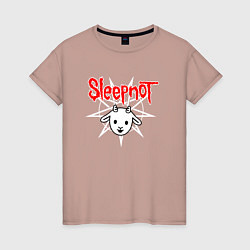 Футболка хлопковая женская Sleepnot, цвет: пыльно-розовый