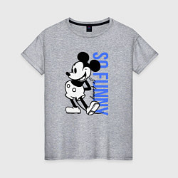 Футболка хлопковая женская So funny Mickey, цвет: меланж