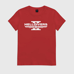 Футболка хлопковая женская Helldivers 2: Logo, цвет: красный