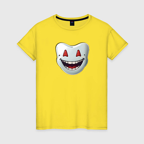 Женская футболка Улыбающийся зуб / Желтый – фото 1
