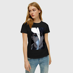 Футболка хлопковая женская Всеведущий читатель Ким Докча и Ю Чжун Хек, цвет: черный — фото 2