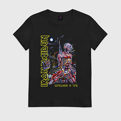 Футболка хлопковая женская Iron Maiden Somewhere in Time, цвет: черный