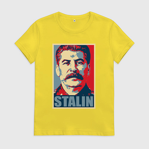 Женская футболка Face Stalin / Желтый – фото 1