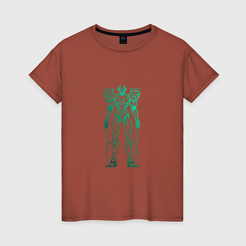 Женская футболка Векторный андроид / Кирпичный – фото 1