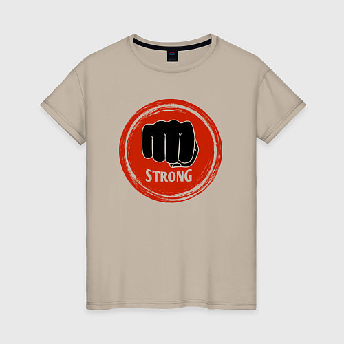 Женская футболка MMA strong / Миндальный – фото 1