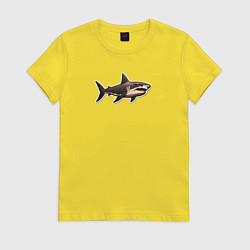 Женская футболка Злая большая белая акула