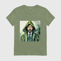 Женская футболка Чехов в кигуруми крокодил