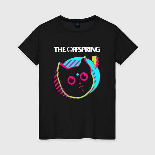 Женская футболка The Offspring rock star cat / Черный – фото 1