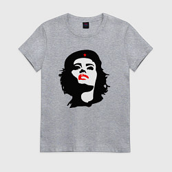 Футболка хлопковая женская Revolution girl, цвет: меланж