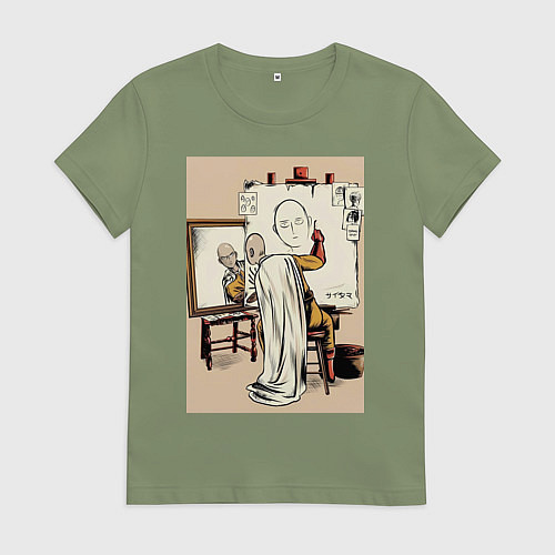 Женская футболка Ванпанчмен Сайтама рисует / Авокадо – фото 1