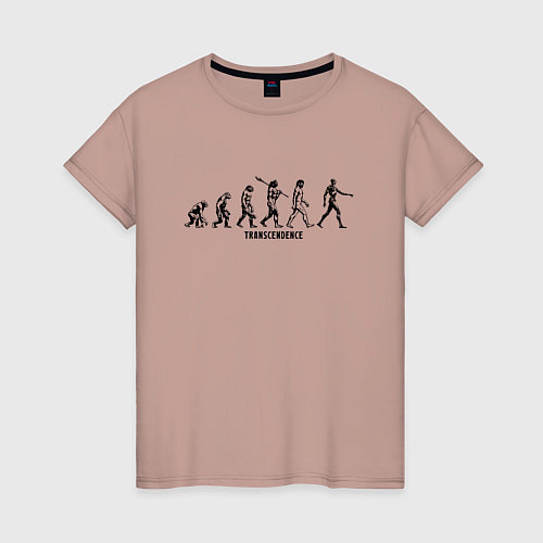Женская футболка Эволюция ИИ киборг / Пыльно-розовый – фото 1
