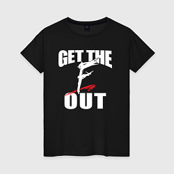 Футболка хлопковая женская Wwe Get the F Out, цвет: черный