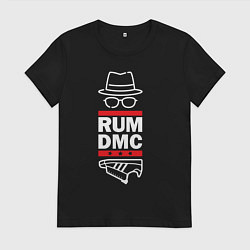 Футболка хлопковая женская Rum DMC, цвет: черный