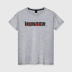 Футболка хлопковая женская Hunter, цвет: меланж
