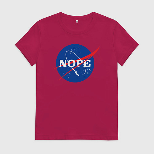 Женская футболка Nope NASA / Маджента – фото 1