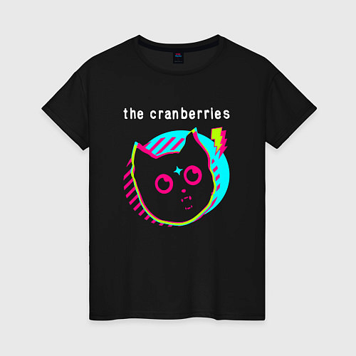 Женская футболка The Cranberries rock star cat / Черный – фото 1