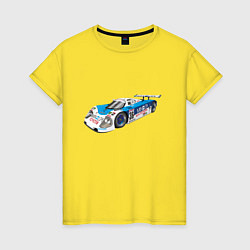 Футболка хлопковая женская Toyota Toms Le mans, цвет: желтый